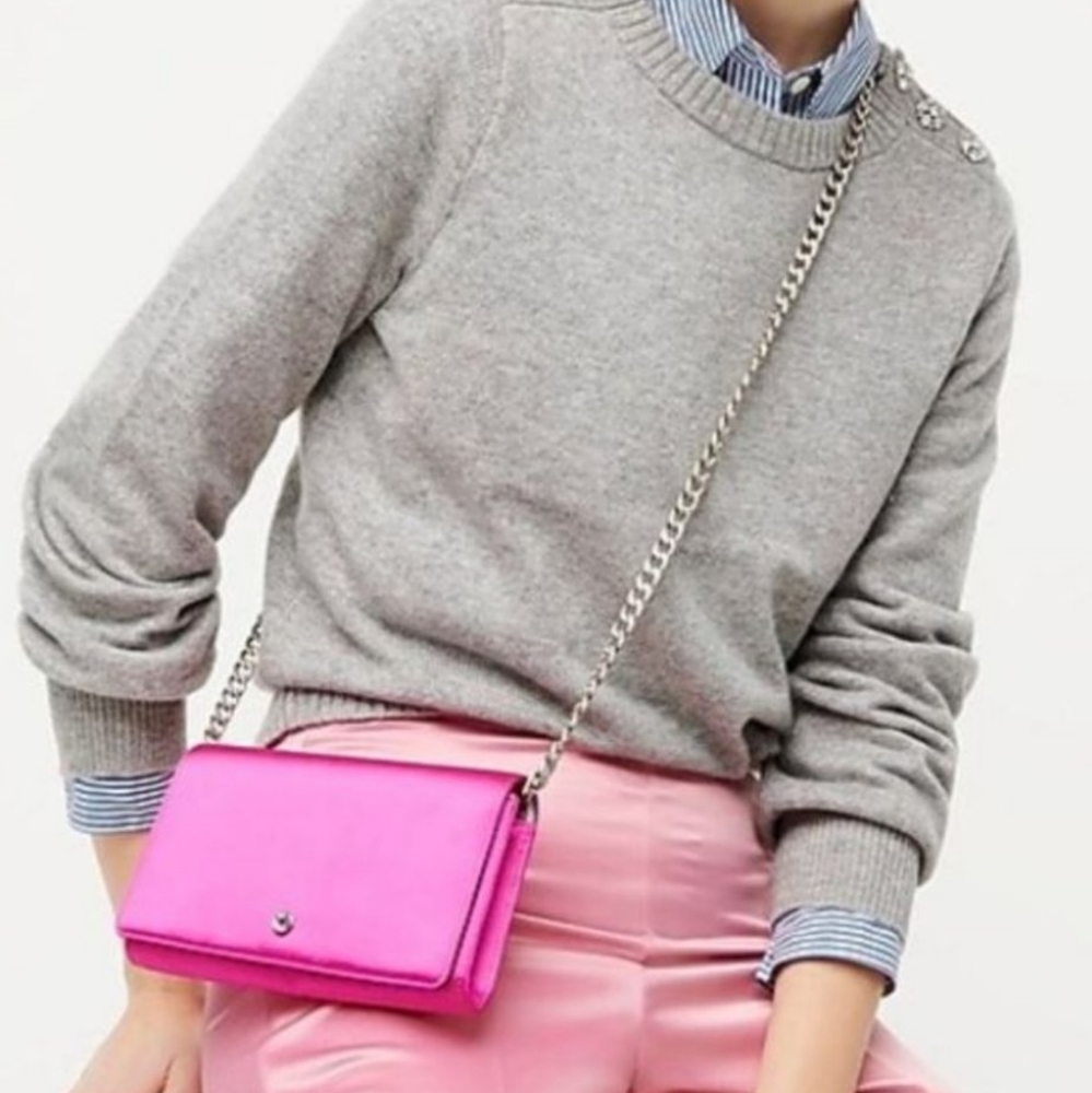 NWT J Crew Convertible wallet bag in satin
